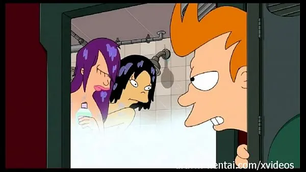 热的 Futurama Hentai - Shower threesome 新鲜的管