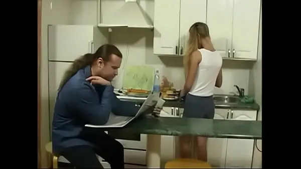 Hot BritishTeen step Daughter seduce father in Kitchen for sex fresh Tube