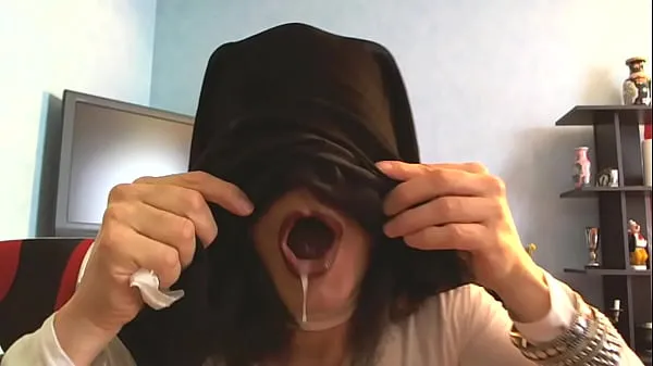 Forró cumshot in niqab friss cső