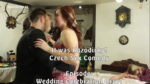 Vroča Hardcore Wedding Orgy Party with big cock sveža cev