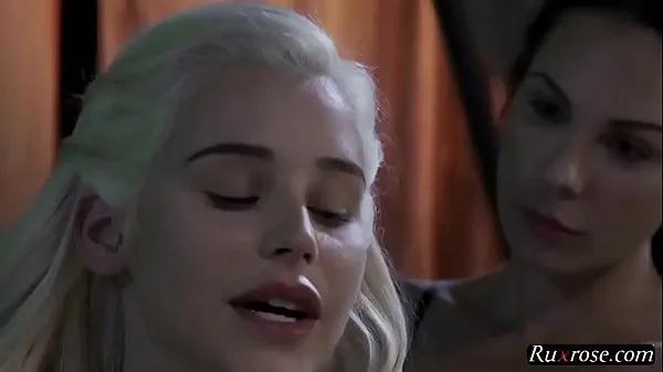 This Aint Game of Thrones Kirsten Price HD; lesbian, blonde, brunette, pornstar, licking, kissing, f Tiub segar panas