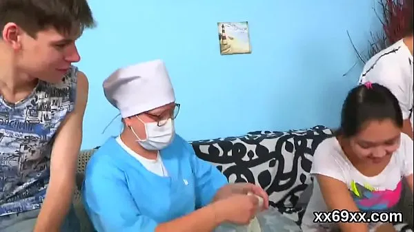Hot Man assists with hymen physical and drilling of virgin cutie fresh Tube