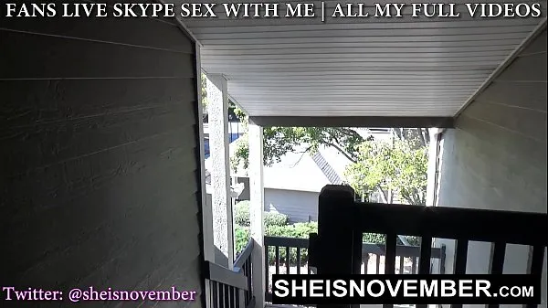 Gorąca Naughty Stepsister Sneak Outdoors To Meet For Secrete Kneeling Blowjob And Facial, A Sexy Ebony Babe With Long Blonde Hair Cleavage Is Exposed While Giving Her Stepbrother POV Blowjob, Stepsister Sheisnovember Swallow Cumshot on Msnovember świeża tuba