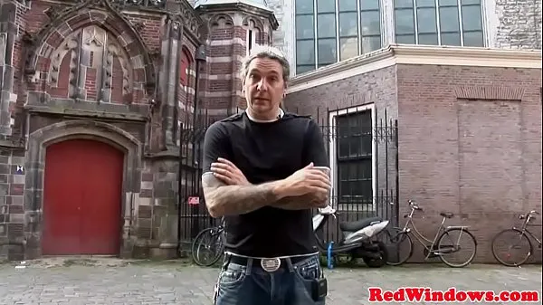 Varm Amsterdam prostitute rides tourists cock färsk tub