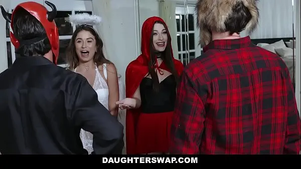 Hot Cosplay (Lacey Channing) (Pamela Morrison) Receive Juicy Halloween Treat From StepDaddies fresh Tube