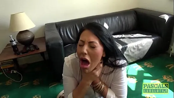 Tabung segar Candi Kayne gets throat fucked and gets a mouth full of cum panas
