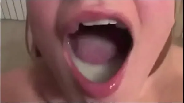 Gorąca Cum In Mouth Swallow świeża tuba