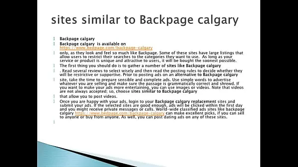 熱いBackpage Calgary is now新鮮なチューブ
