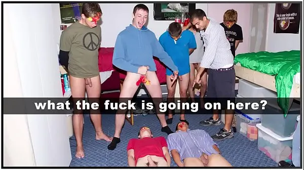 Vroča GAYWIRE - All Hell Brookes In The Dorm Room With Frat Hazing Ritual sveža cev
