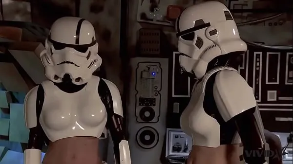 Vivid Parody - 2 Storm Troopers enjoy some Wookie dick Tiub segar panas
