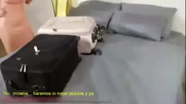 Varm Sharing the bed with stepmother (Spanish sub färsk tub