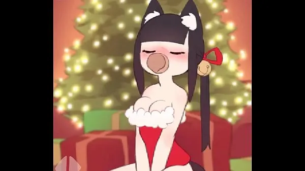 Varmt Catgirl Christmas (Flash frisk rør
