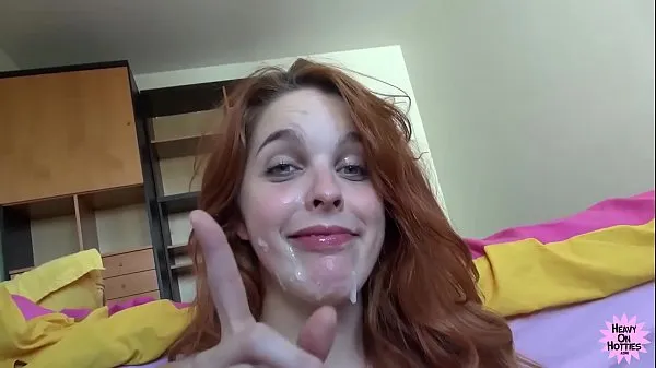 گرم POV Cock Sucking Redhead Takes Facial تازہ ٹیوب