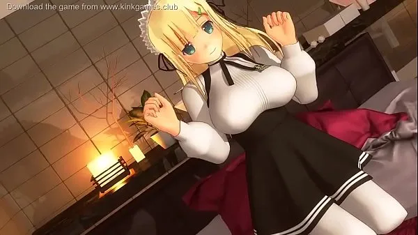 Varmt Teen Anime Maid loves cum frisk rør
