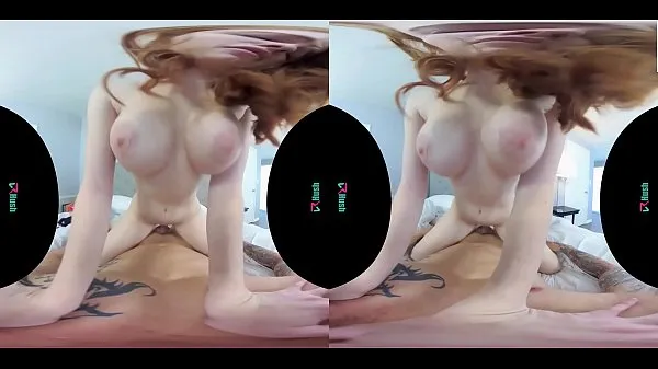 Gorąca VRHUSH Redhead Scarlett Snow rides a big dick in VR świeża tuba