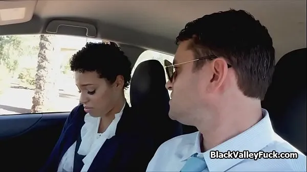 Varmt Black cutie rimmed after failed driving test frisk rør