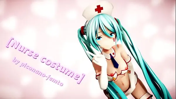 뜨거운 Hatsune Miku in Become of Nurse by [Piconano-Femto 신선한 튜브