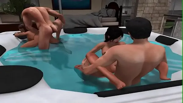 Hot Hot Tubs and Hot Couples Scene 2 fresh Tube