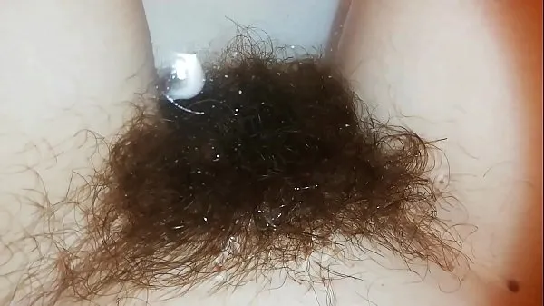 Ống nóng Super hairy bush fetish video hairy pussy underwater in close up tươi