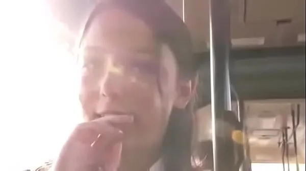 Hete Girl stripped naked and fucked in public bus verse buis