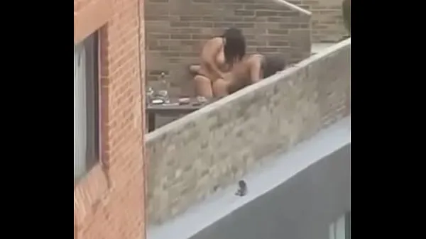 Tabung segar Fucking on the terrace panas