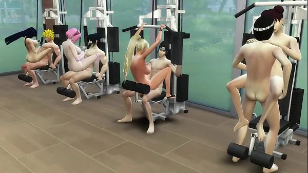 ร้อนแรง Hinata, Sakura, Ino and Tenten Fucked Doing Exercises Erotic Costume Hot Wives หลอดสด