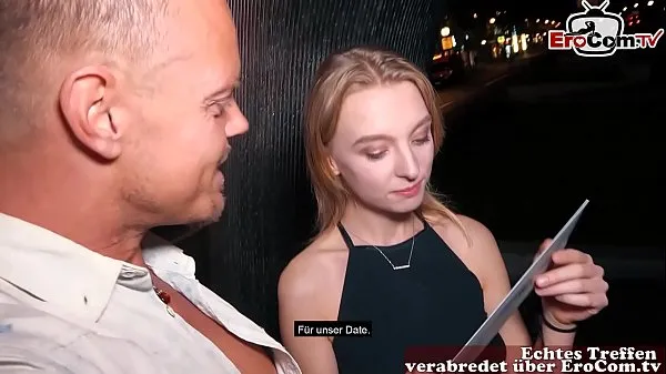 Sıcak young college teen seduced on berlin street pick up for EroCom Date Porn Casting taze Tüp