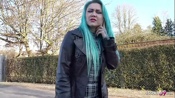 GERMAN SCOUT - GREEN HAIR GIRL TALK TO FUCK FOR CASH AT REAL PICK UP CASTING أنبوب جديد ساخن