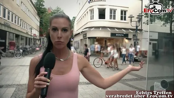 Varmt German milf pick up guy at street casting for fuck frisk rør