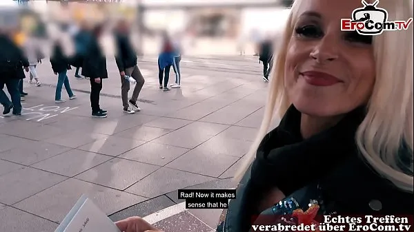 热的 Skinny mature german woman public street flirt EroCom Date casting in berlin pickup 新鲜的管