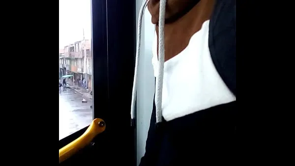 Ζεστό Boy on the Bogotá bus φρέσκο ​​σωλήνα