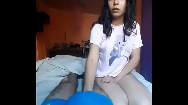 Hot She with an Alice in Wonderland shirt comes over to give me a blowjob until she convinces me to put his penis in her vagina fresh Tube
