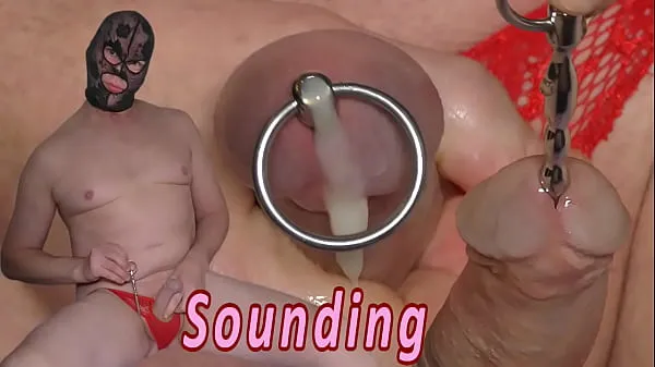 뜨거운 Urethral Sounding & Cumshot 신선한 튜브