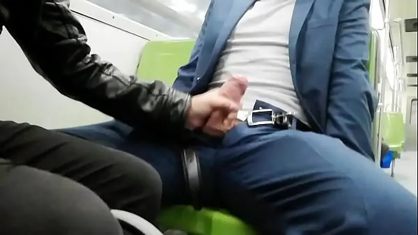 Cruising in the Metro with an embarrassed boy أنبوب جديد ساخن