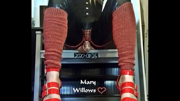 Tabung segar Mary Willows sissygasm teaser in chastity panas