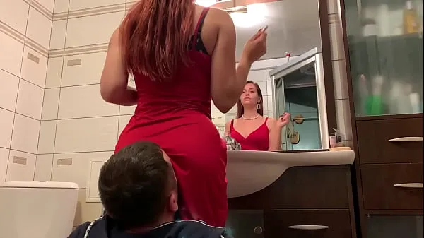 Mistress Sofi in Red Dress Use Chair Slave - Ignore Facesitting Femdom (Preview Tiub segar panas