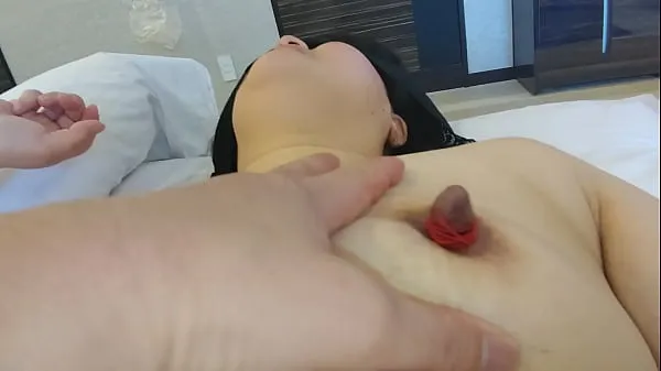 Hete After sucking the nipple of her beloved wife Yukie, wrap it with a string to prevent it from returning verse buis