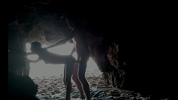 Tabung segar At the beach, hidden inside the cave panas