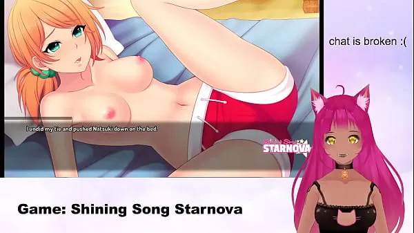 ร้อนแรง VTuber LewdNeko Plays Shining Song Starnova Natsuki Route Part 4 หลอดสด