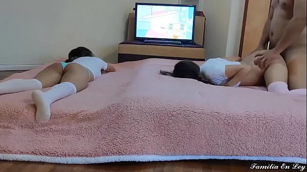 Hot My Stepdaughter and her Delicious Friend watching Cartoons fresh Tube