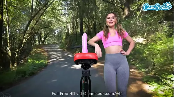 Ống nóng Sexy Paige Owens has her first anal dildo bike ride tươi