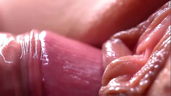 Varmt Extremily close-up pussyfucking. Macro Creampie frisk rør