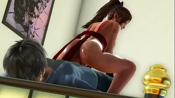 Ống nóng Mai Shiranui the king of the fighters cosplay has sex with a man in hot porn hentai gameplay tươi