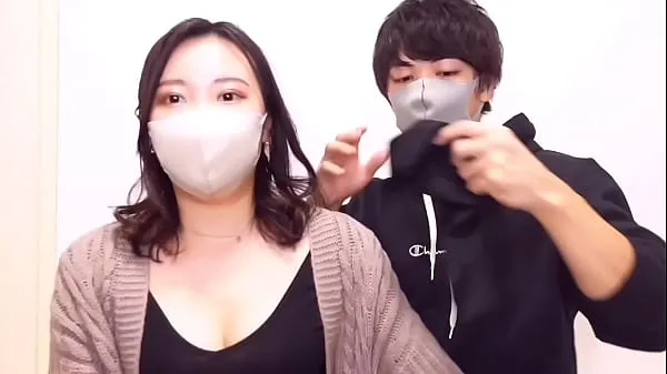 Hete Blindfold taste test game! Japanese girlfriend tricked by him into huge facial Bukkake verse buis