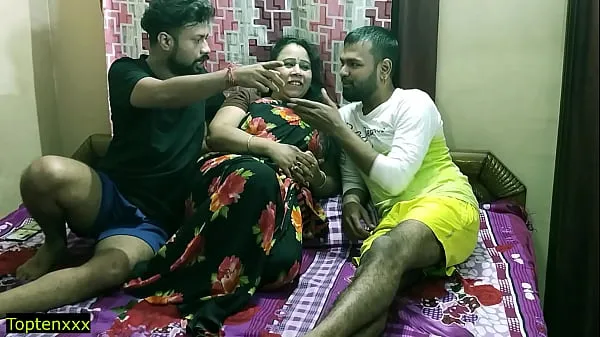 Kuuma Indian hot randi bhabhi fucking with two devor !! Amazing hot threesome sex tuore putki