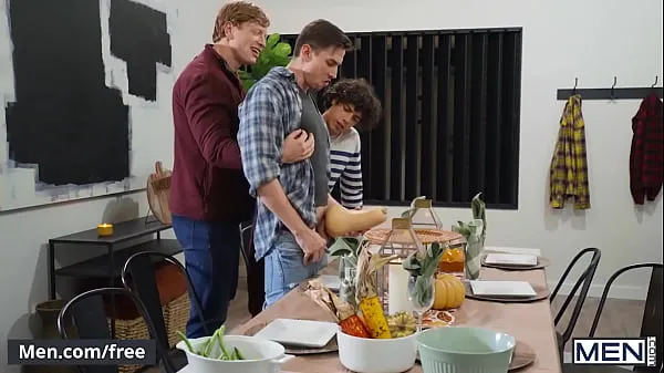 Vroča Friendsgiving Meeting With Nate Grimes And His Friends Ends Up In A Wild Raw Fucking Gay Party - Men sveža cev