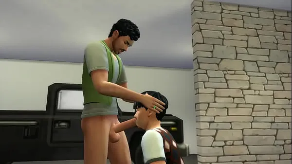 Ống nóng Gay friends fucking in the garage | The Sims 4: WickedWhims tươi