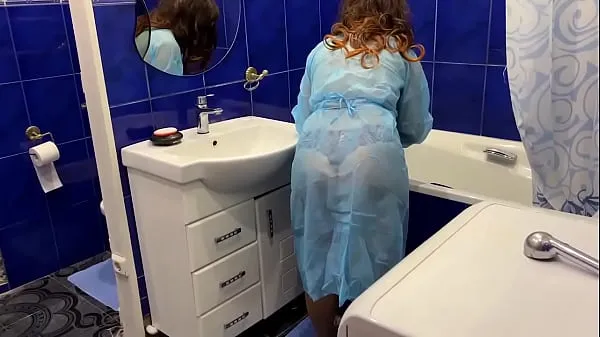 Forró step Mom was washing the bath and unexpectedly got a cock in the ass from her stepson friss cső