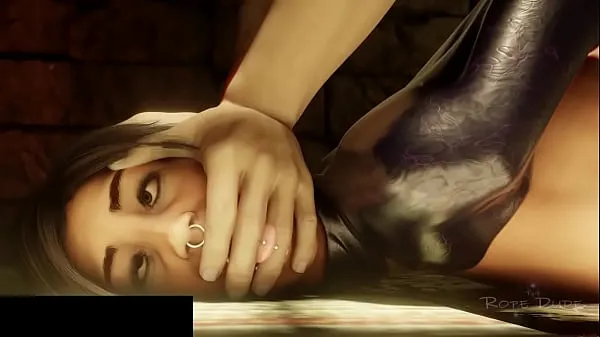 Vroča RopeDude Lara's BDSM sveža cev