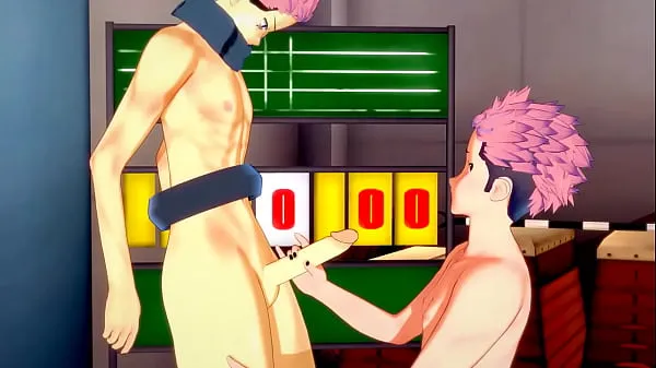 Vroča Jujutsu Kaisen Yaoi - Yuji Itadori with Sakuna Hard Sex - Sissy crossdress Japanese Asian Manga Anime Game Porn Gay sveža cev
